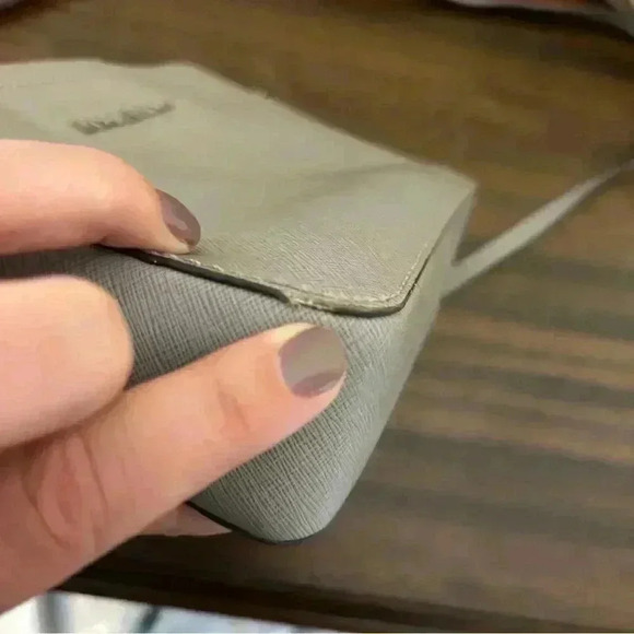 Michael Kors Jet Set Saffiano Leather Crossbody Bag Grey - Picture 13 of 15